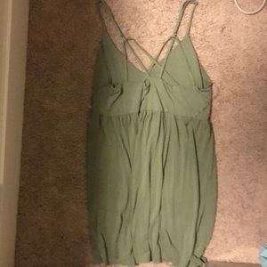 Olive green cross back sundress